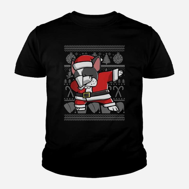 Dabbing Boston Terrier Dab Dance Funny Dog Christmas Gift Youth T-shirt