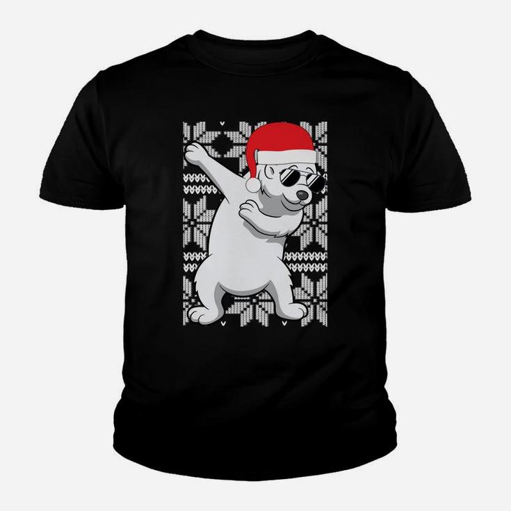 Dabbing Dab Polar Bear Ugly Christmas Gift Funny Holiday Sweatshirt Youth T-shirt