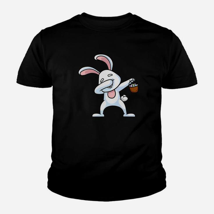 Dabbing Easter Bunny Boys Girls Kids Rabbit Youth T-shirt