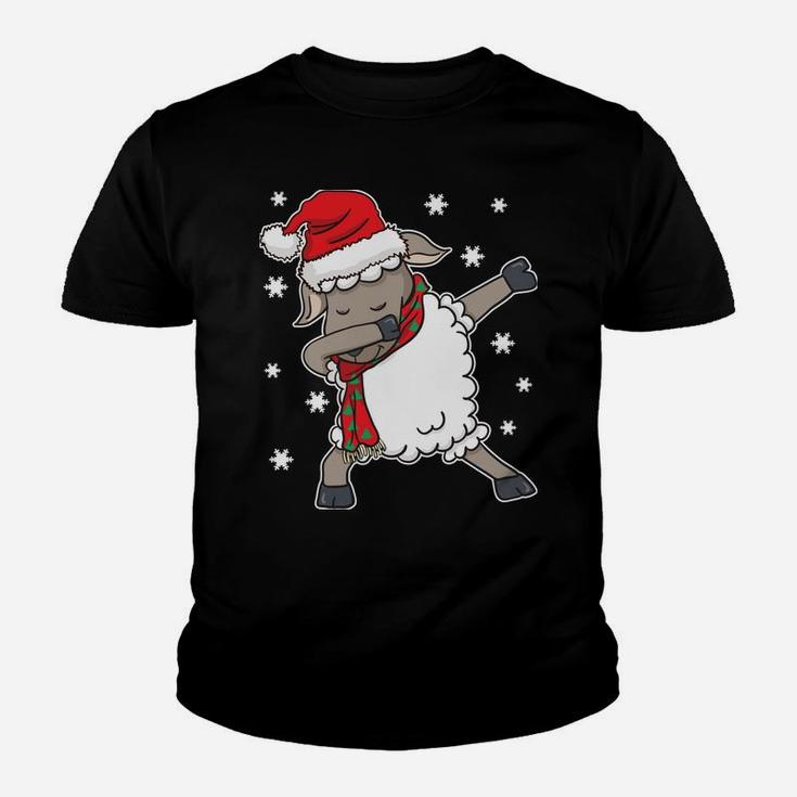 Dabbing Farmer Rancher Sheep Shepherd Christmas Santa Claus Sweatshirt Youth T-shirt