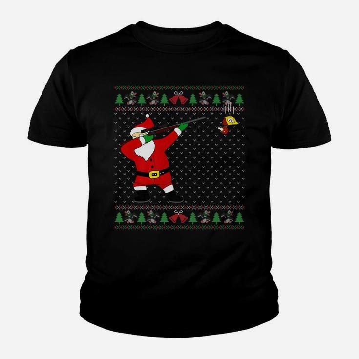 Dabbing Santa Duck Hunting Ugly Xmas Sweater Hunter Gift Youth T-shirt