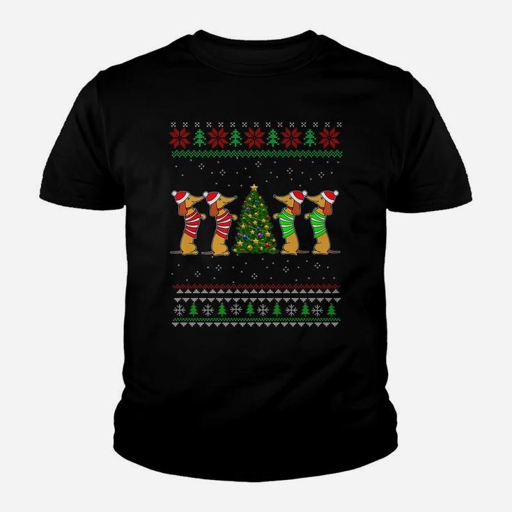 Dachshund Dog Christmas Ugly Sweater Dachshund Xmas Gift Youth T-shirt