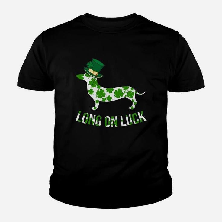 Dachshund Patricks Day Shirt Long On Luck Youth T-shirt