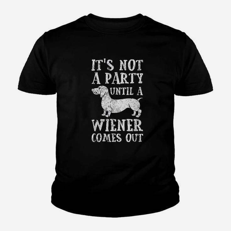 Dachshund Weiner Dog Party Vintage Youth T-shirt