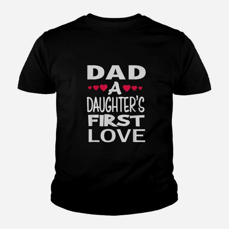 Dad Daughters First Love Cute Father Papa Gift Youth T-shirt