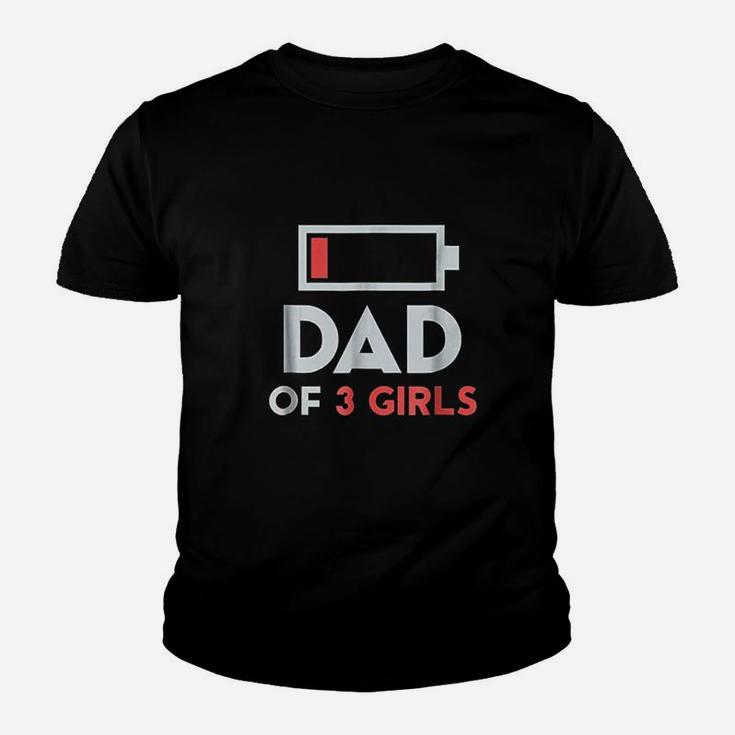 Dad Of 3 Girls Men Fathers Day Gift From Daughter Wife Youth T-shirt