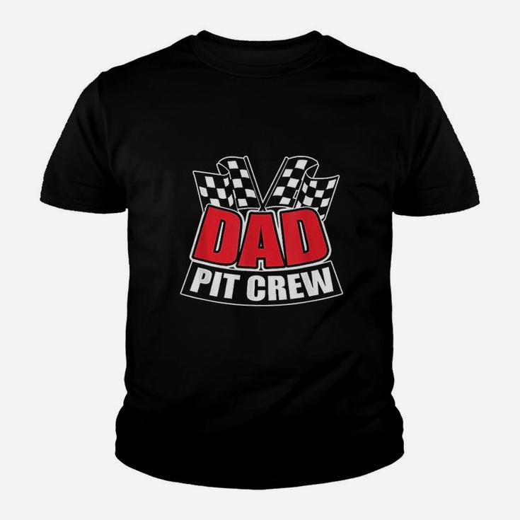 Dad Pit Crew Gift Funny Hosting Car Race Birthday Party Youth T-shirt