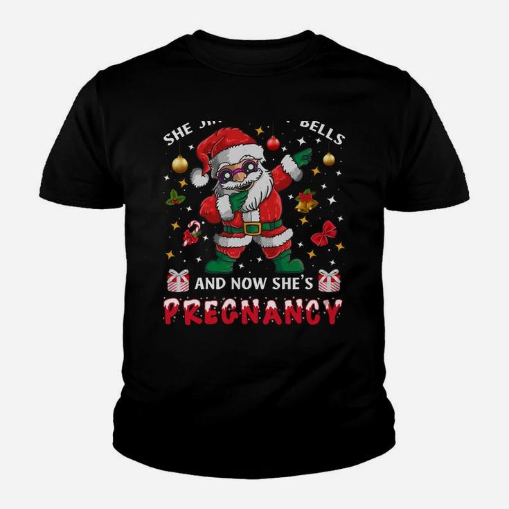 Dad Santa Christmas Pregnancy Announcement Papa Christmas Sweatshirt Youth T-shirt