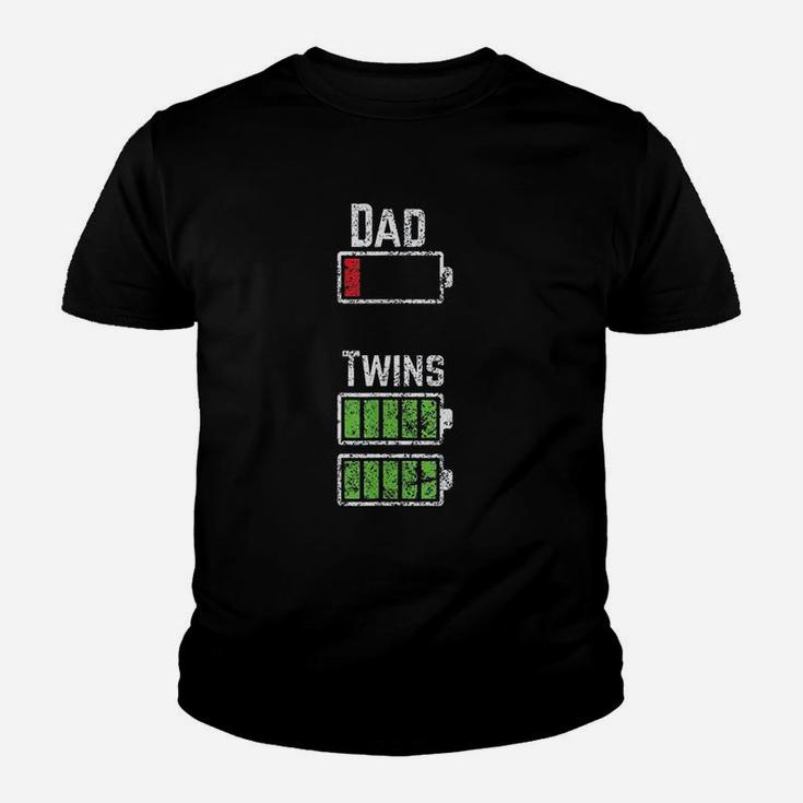 Dad Twins Battery Charge Youth T-shirt