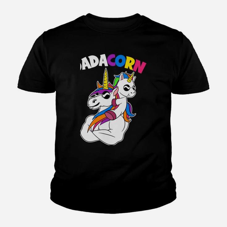 Dadacorn Fathers Day Unicorn Dad Christmas Gift Unicorn Youth T-shirt