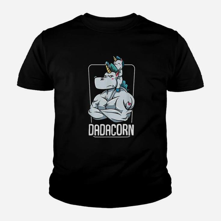Dadacorn Proud Unicorn Dad And Baby Best Papa Ever Youth T-shirt