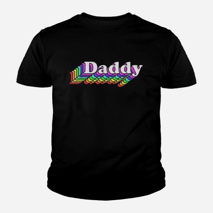 Daddy Gay Daddy Bear Retro Lgbt Rainbow Youth T-shirt