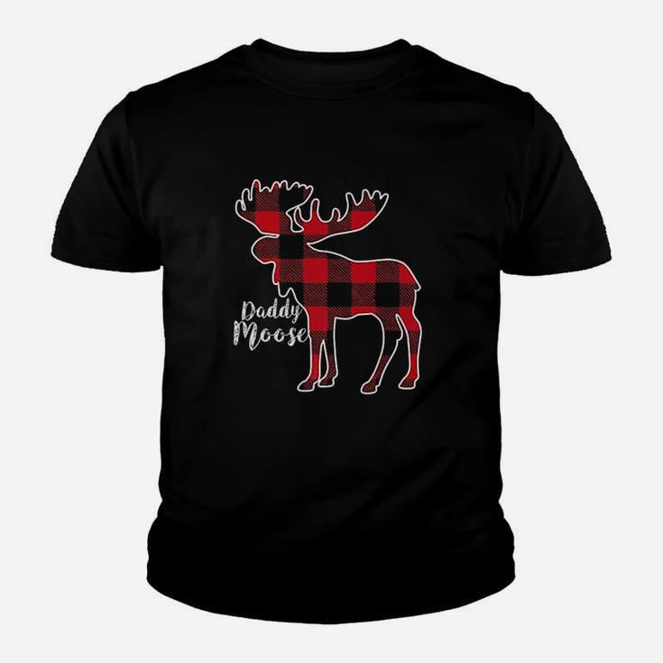 Daddy Moose  Red Plaid Buffalo Matching Family Pajama Youth T-shirt