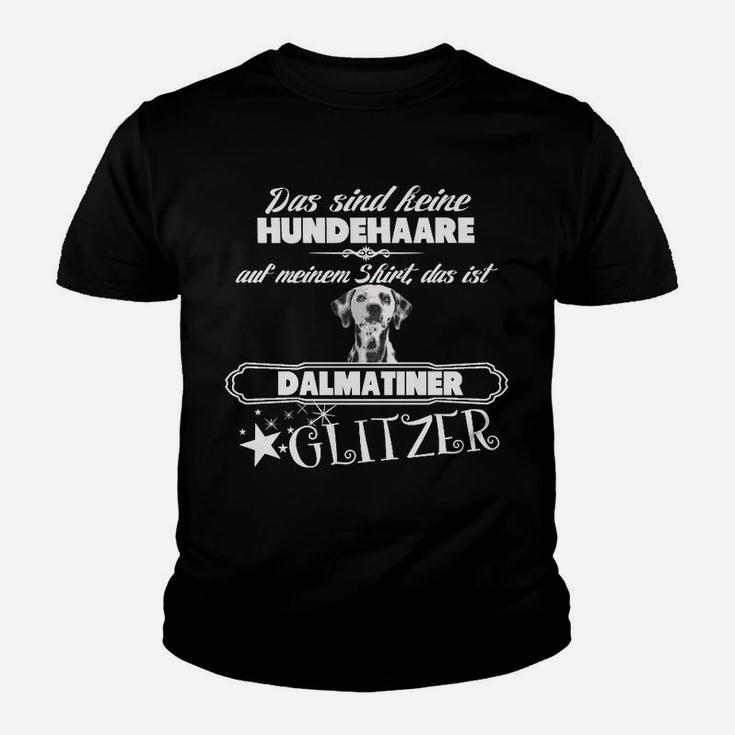 Dalmatiner Glitzer Kinder Tshirt, Lustiger Spruch über Hundehaare