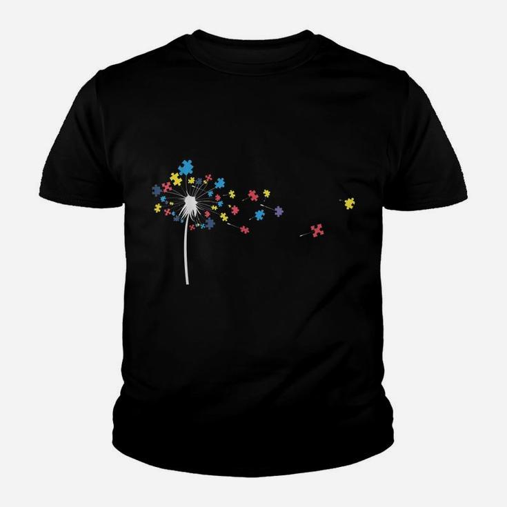 Dandelion Flower Puzzle Pieces Autism Awareness Shirts Gifts Youth T-shirt