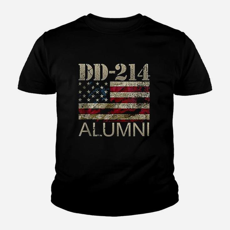 Dd-214 Army Alumni Vintage American Flag Youth T-shirt