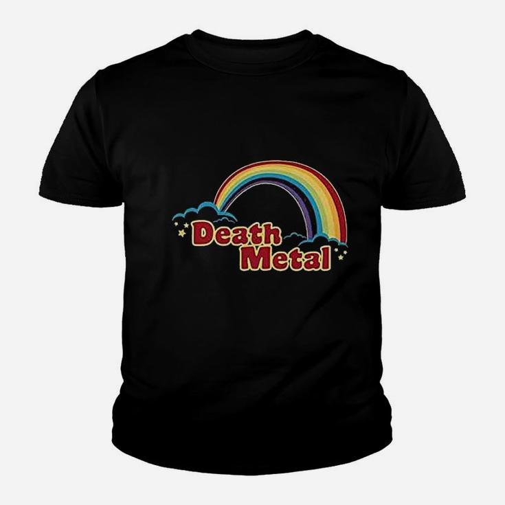 Death Metal Retro Rainbow 70S 80S Sarcastic Graphic Youth T-shirt