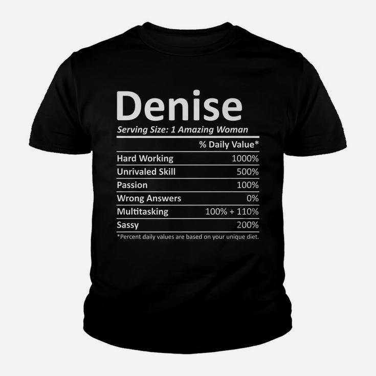 Denise Nutrition Personalized Name Funny Christmas Gift Idea Youth T-shirt