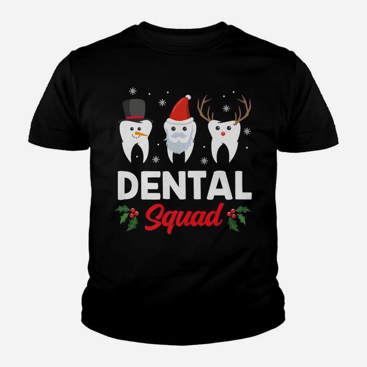 Dental Squad Clothing Holiday Gift Funny Christmas Dentist Youth T-shirt