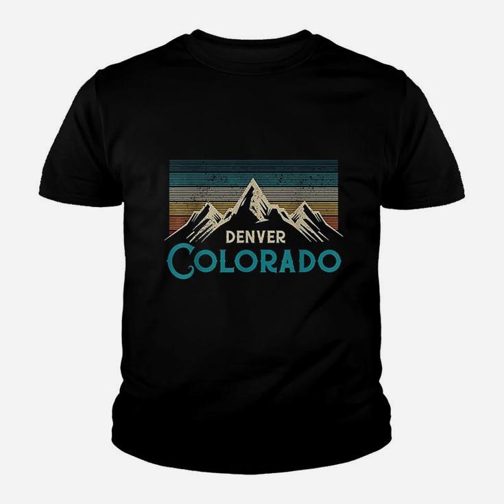 Denver Colorado Vintage Mountains Hiking Souvenir Gift Youth T-shirt