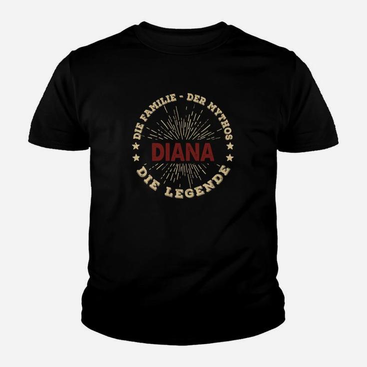 Diana Mythos & Legende Personalisiertes Schwarz Kinder Tshirt