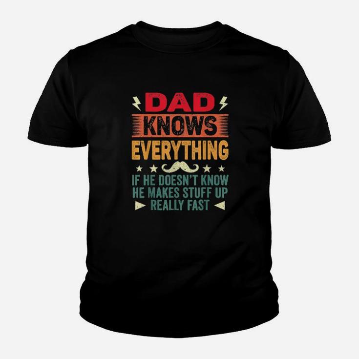 Distressed Dad Know Everything Fathers Day Youth T-shirt