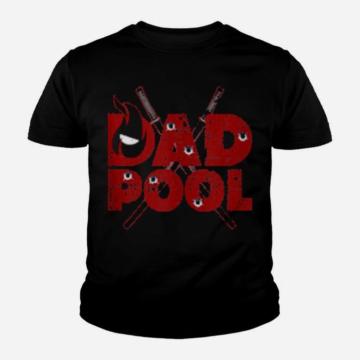 Distressed Dad Superhero Pool Parody Birthday Youth T-shirt