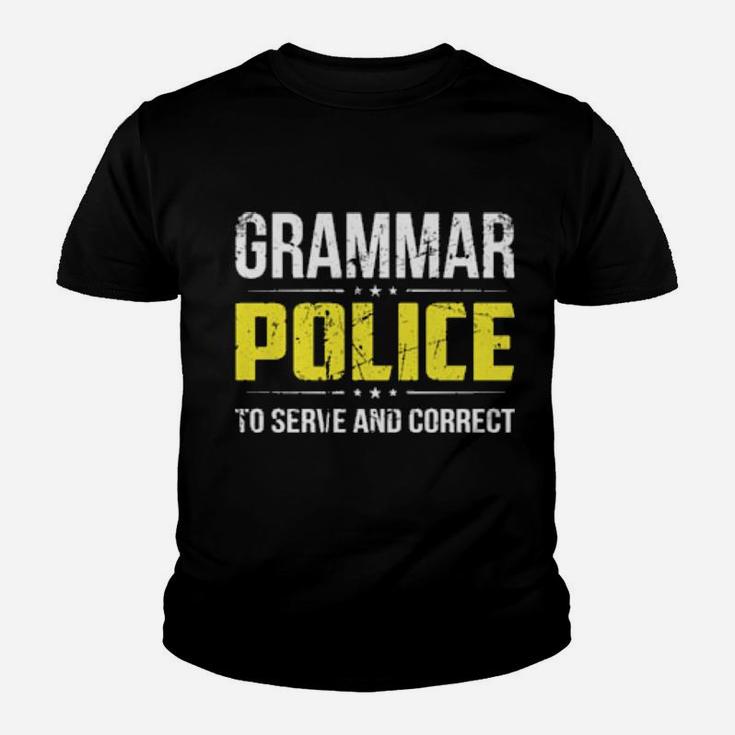Distressed Grammar Police To Serve And Correct Youth T-shirt