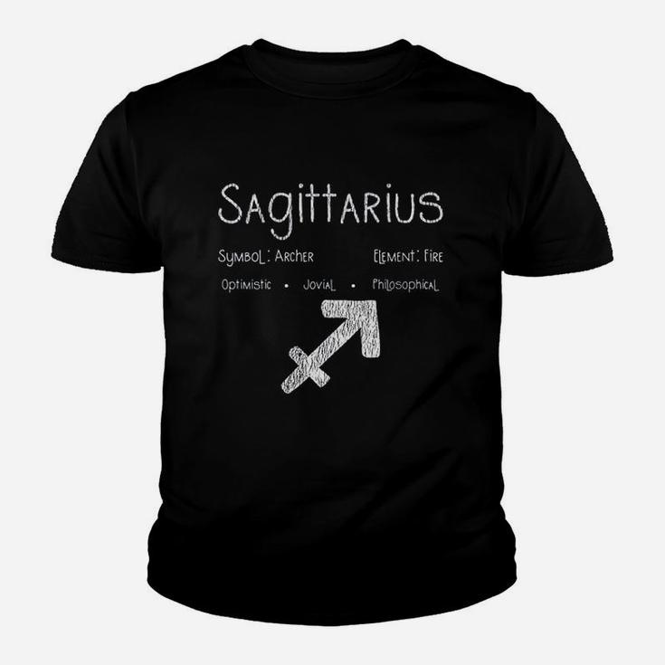 Distressed Sagittarius Symbol Zodiac Sign Birthday Gift Youth T-shirt