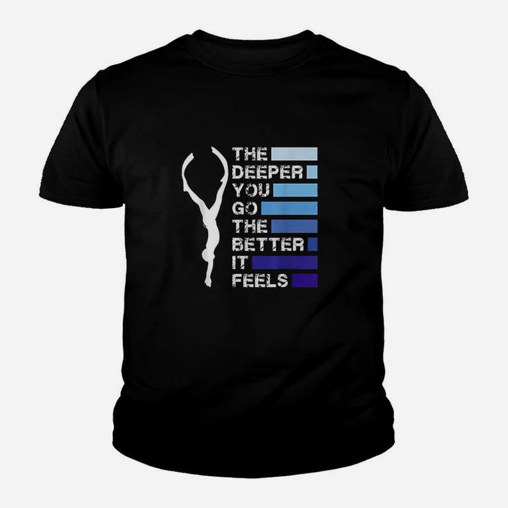 Diving Freediving Deep Sea Diving Youth T-shirt