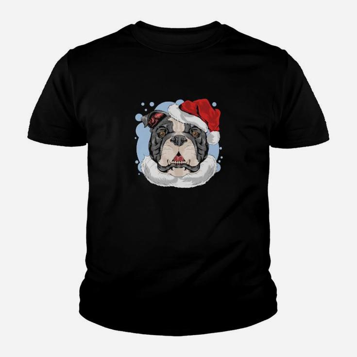 Dog Bulldog Of Santa Youth T-shirt