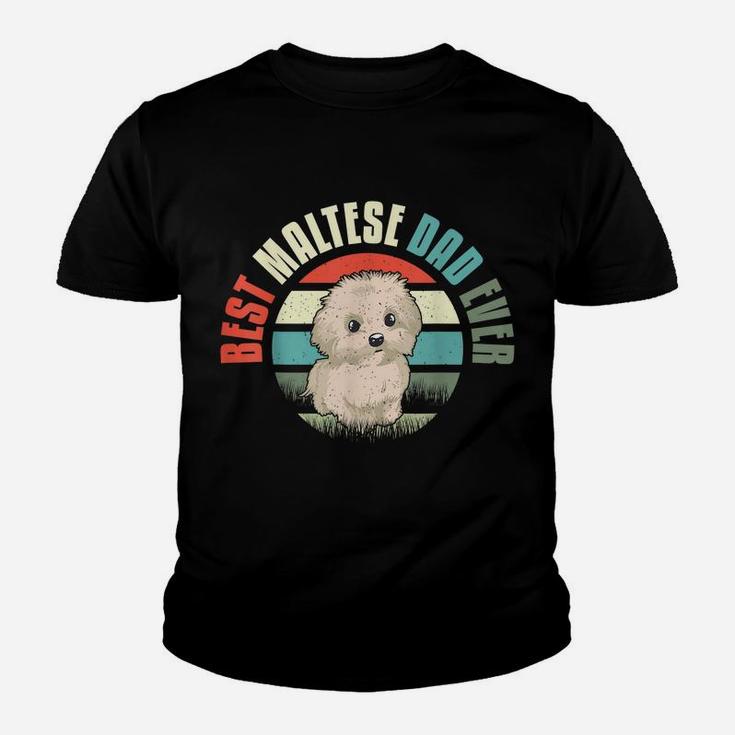 Dog Dad Maltese Cute Men Youth T-shirt