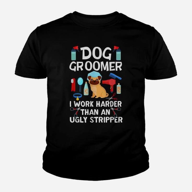 Dog Groomer Offensive Humor Dog Grooming Funny Quote Youth T-shirt