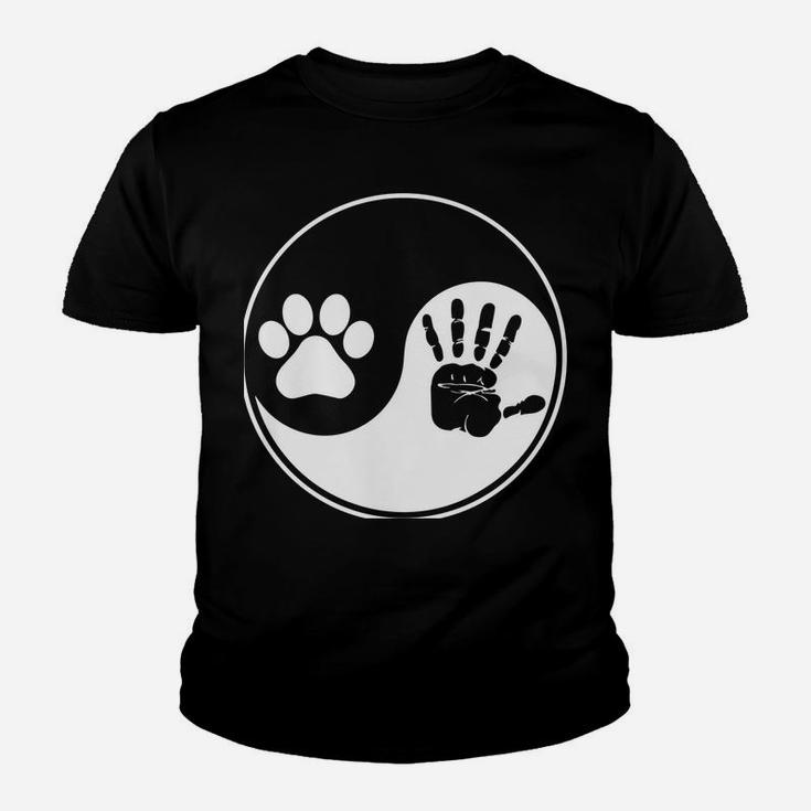 Dog Paw Human Hand Dogs Owner Animal Lover Pet Puppies Youth T-shirt
