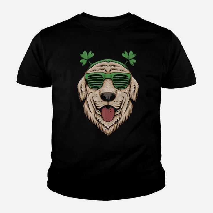 Dog Saint Patrick Day Labrador Retriever Eyeglasses St Patty Youth T-shirt