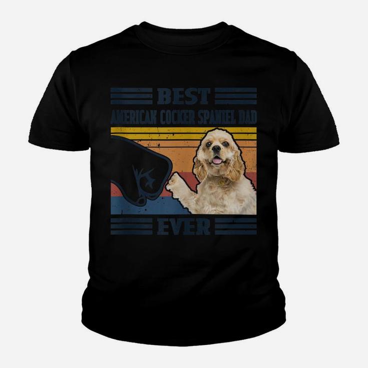 Dog Vintage Best American Cocker Spaniel Dad Ever Father's Youth T-shirt