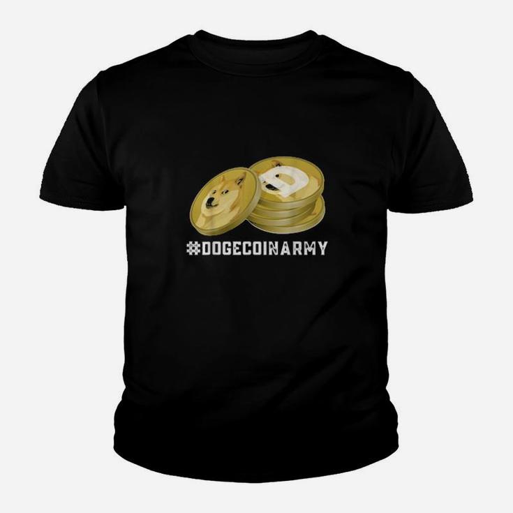 Dogecoinarmy Dogecoin Cryptocurrency Design Youth T-shirt