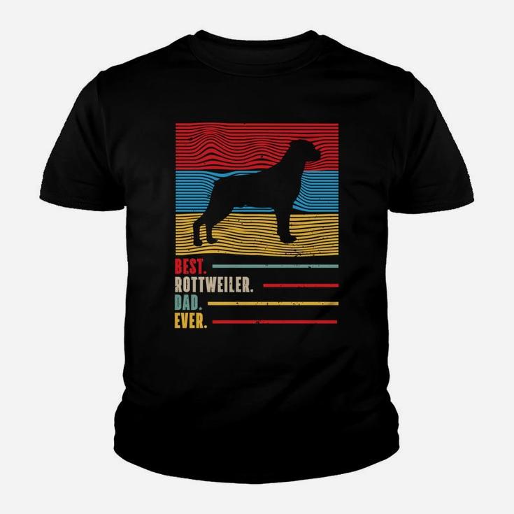 Dogs 365 Best Rottweiler Dad Ever Retro Dog Gift Youth T-shirt