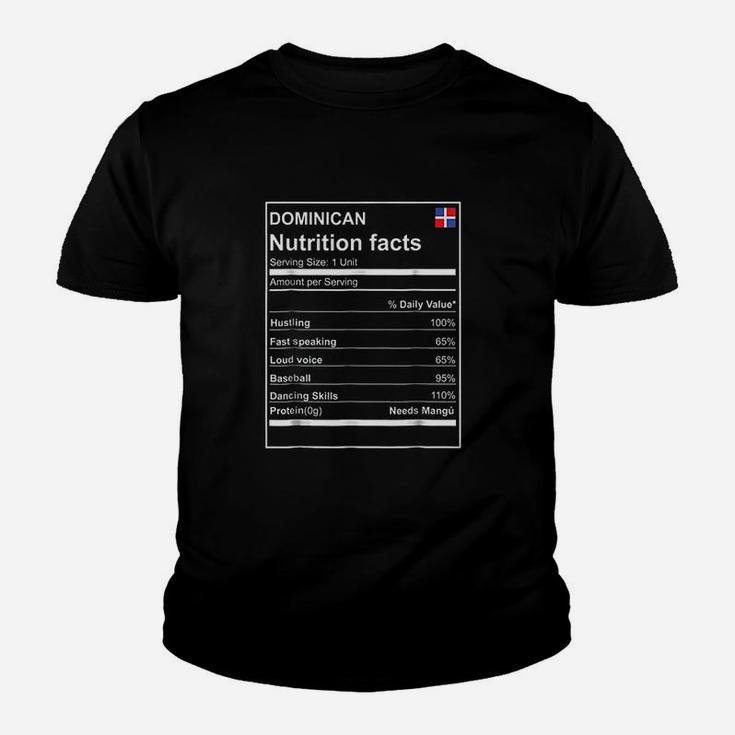 Dominican Nutrition Facts Youth T-shirt