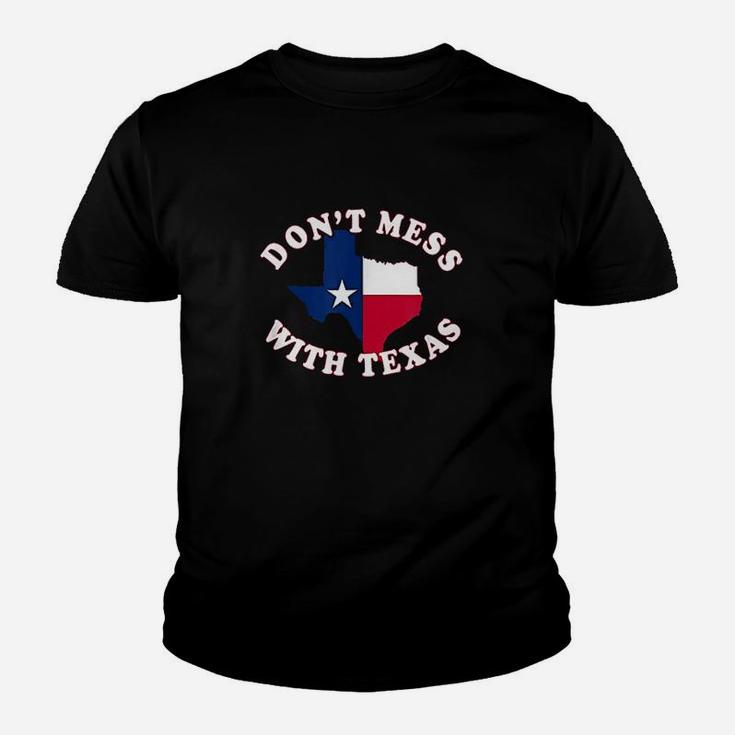 Dont Mess With State Outline And Flag Texas Youth T-shirt