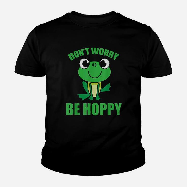 Dont Worry Be Hoppy  Cute Crazy Frog Youth T-shirt