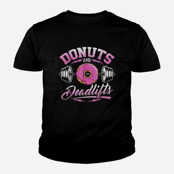 Donuts And Deadlifts Weightlifting Youth T-shirt