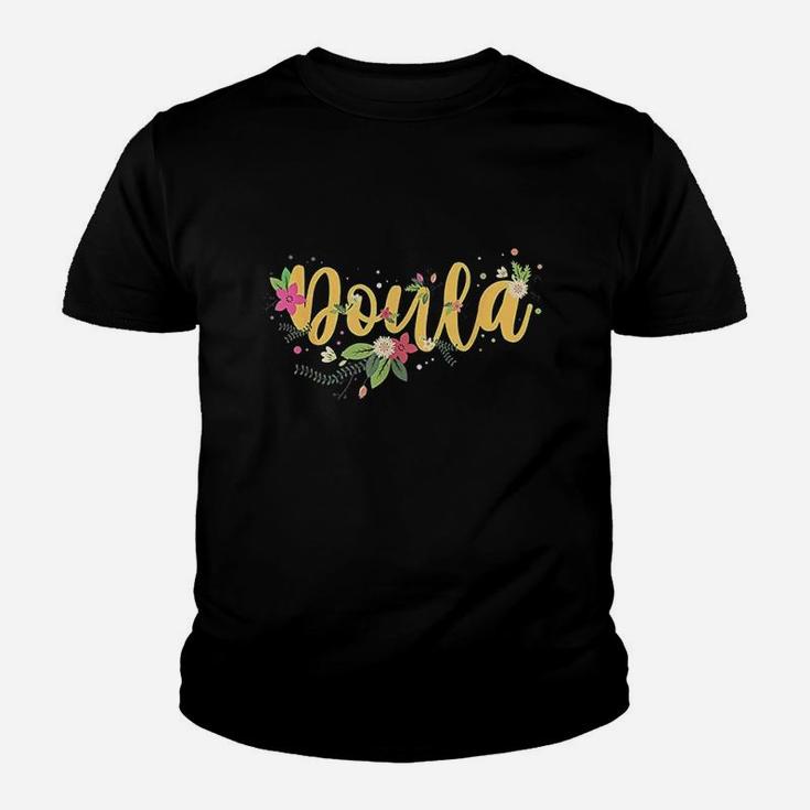 Doula Floral Baby Birthing Companion Midwife Doula Gift Youth T-shirt