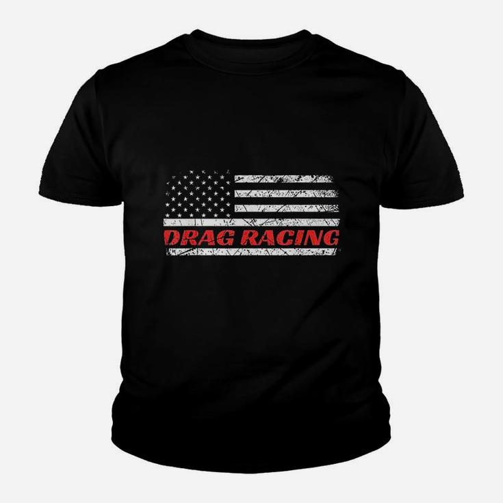 Drag Racing Patriotic American Drag Racer Apparel Design Youth T-shirt