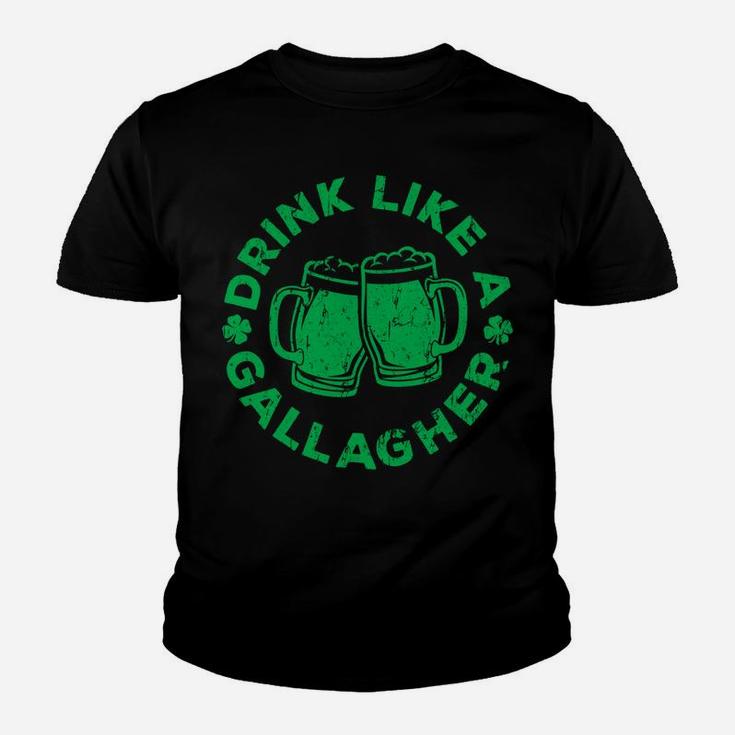 Drink Like A Gallagher Long Sleeve Saint Patrick Day Gift Youth T-shirt
