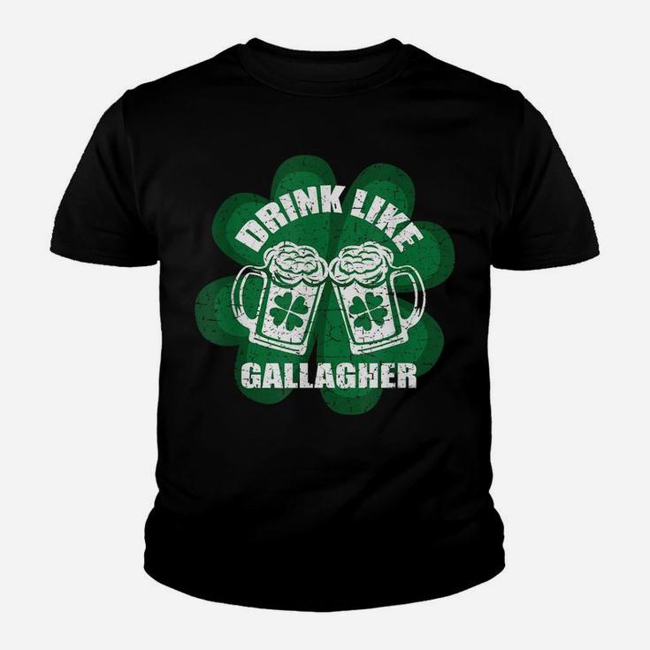 Drink Like A Gallagher Saint Patrick's Day  Irish Youth T-shirt