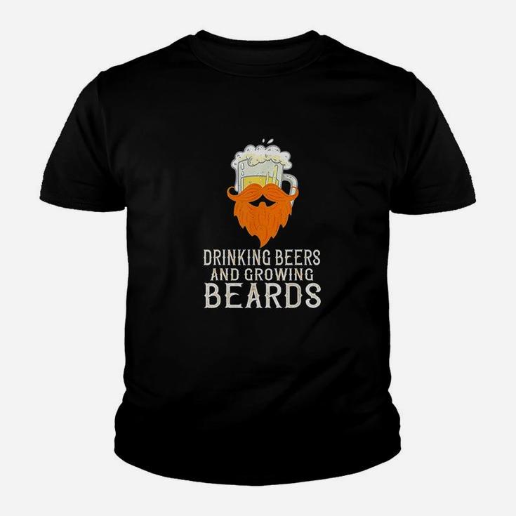 Drinking Beers And Growing Beards Funny Gift Youth T-shirt
