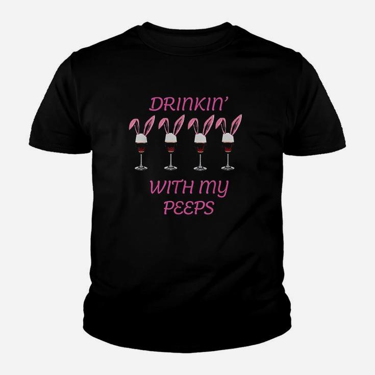 Drinking With My Peeps Easter Youth T-shirt