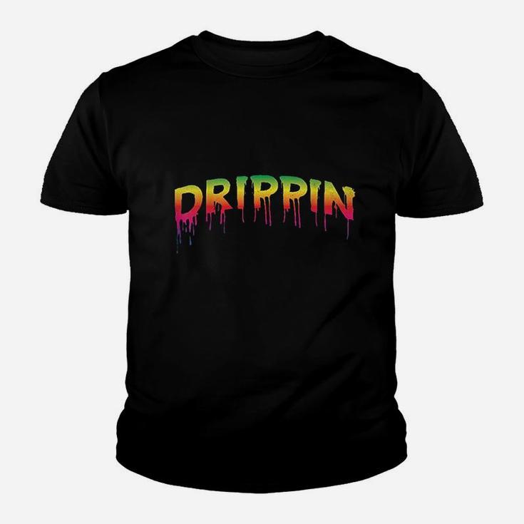 Drippin Sauce Melting Trending Messy Light Distress Youth T-shirt