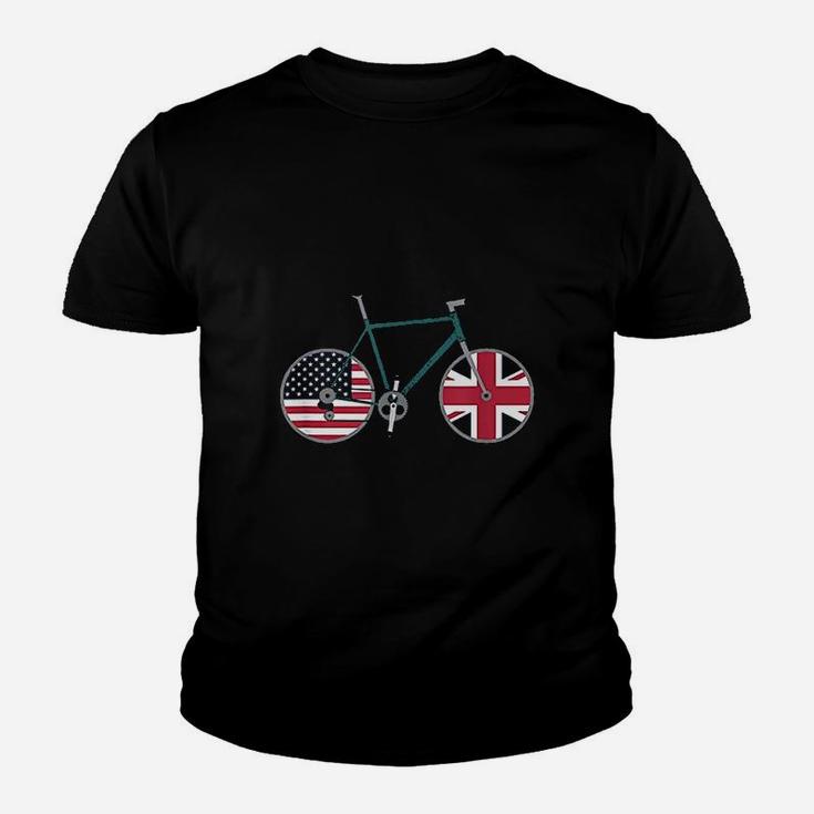 Dual Citizen Cycling Usa United Kingdom  Dual Citizenship Youth T-shirt